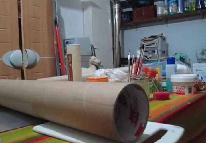 cómo hacer un telescopio con rollos de papel higiénico